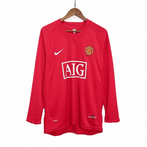 Manchester United Home Jersey Retro 2007/08 - Long Sleeve