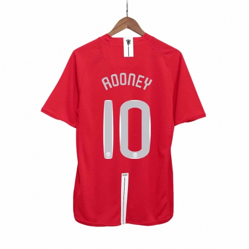 Manchester United ROONEY #10 Home Soccer Jersey Retro 2007/08 - UCL Final