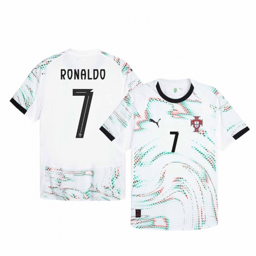 Portugal RONALDO #7 Away Soccer Jersey Authentic 2025