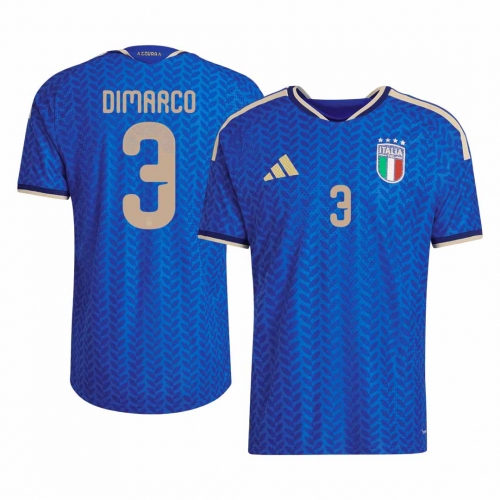 Italy DIMARCO #3 Home Soccer Jersey Authentic 2026