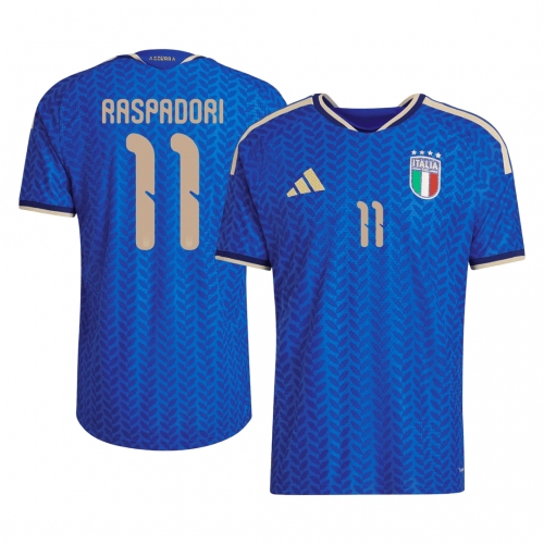 Italy RASPADORI #11 Home Soccer Jersey Authentic 2026