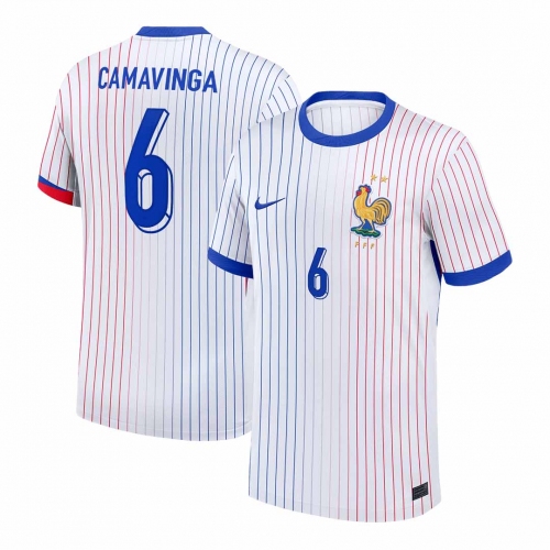 CAMAVINGA #6 France Euro Away Soccer Jersey White
