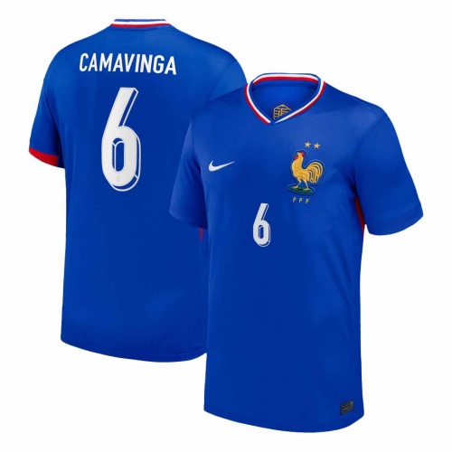CAMAVINGA #6 France Euro Home Soccer Jersey Blue