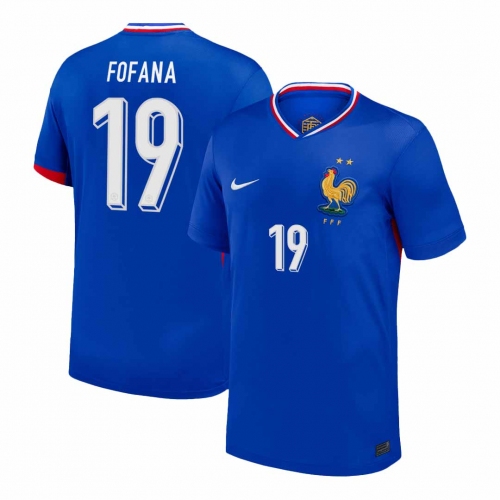 FOFANA #19 France Euro Home Soccer Jersey Blue