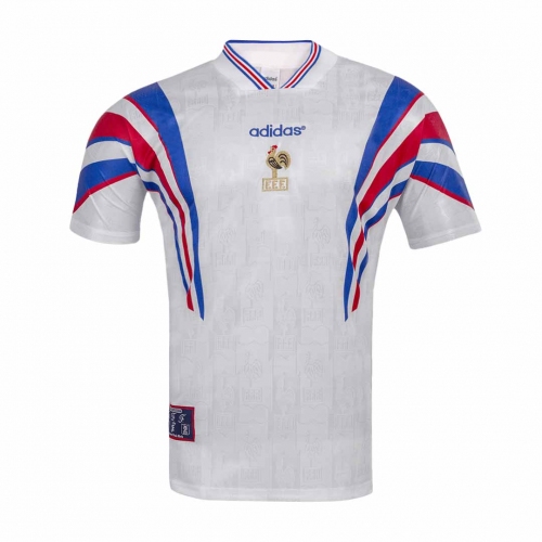 France Away Soccer Jersey Retro 1996