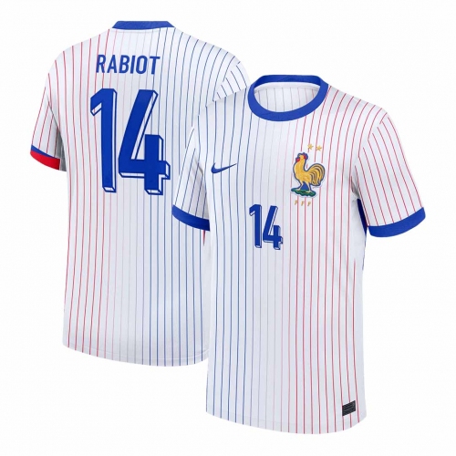 RABIOT #14 France Euro Away Soccer Jersey White