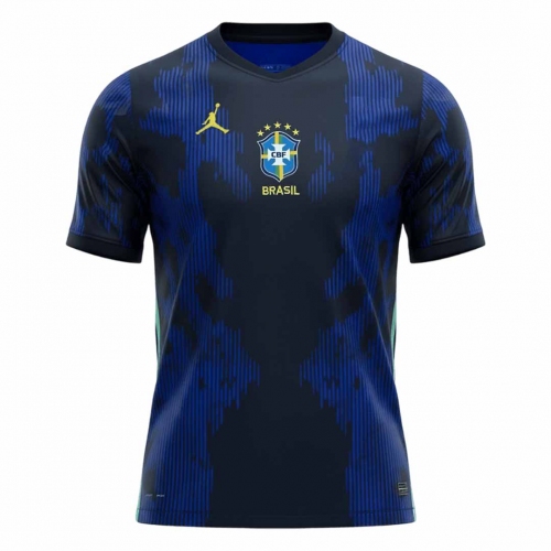 Brazil Away Soccer Jersey World Cup 2026 Navy