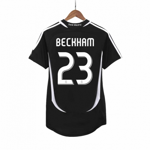 Real Madrid BECKHAM #23 Away Soccer Jersey Retro 2006/07