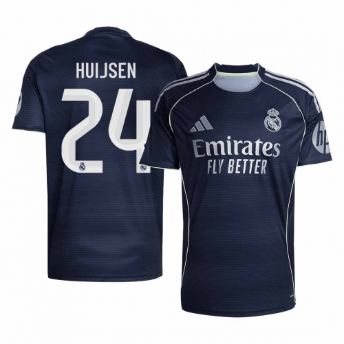 Real Madrid HUIJSEN #24 Away Soccer Jersey 2025/26