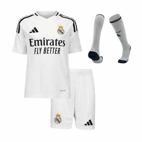 Real Madrid Home Jersey Kit Kids(Jersey+Shorts+Socks)