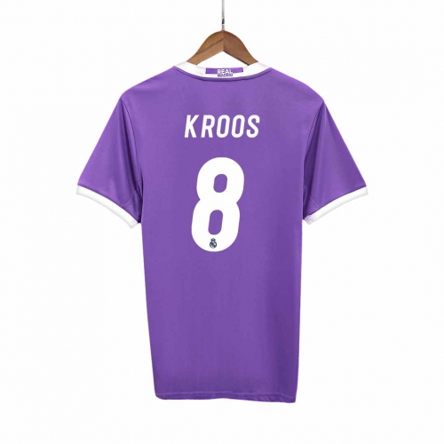 Real Madrid KROOS #8 Away Soccer Jersey Retro 2016/17