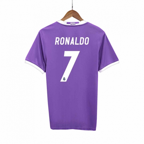 Real Madrid RONALDO #7 Away Soccer Jersey Retro 2016/17