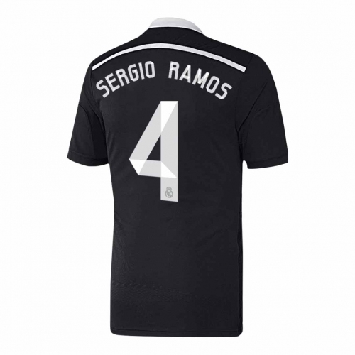 Real Madrid SERGIO RAMOS #4 Third Away Soccer Jersey Retro 2014/15