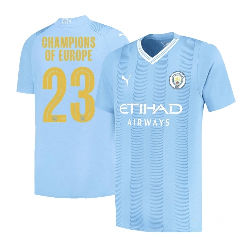 CHAMPIONS OF EUROPE #23 Manchester City Home Jersey 2023/24