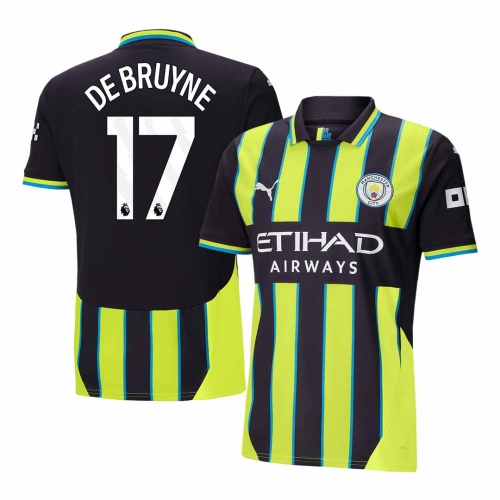 Manchester City DE BRUYNE #17 Away Soccer Jersey