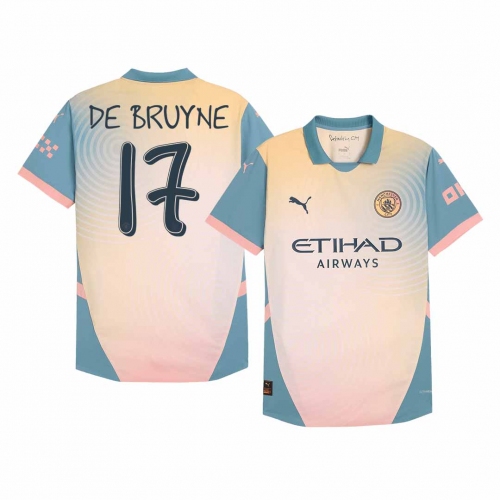Manchester City DE BRUYNE #17 Fourth Away Soccer Jersey Authentic - Definitely City