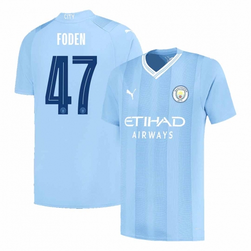 Manchester City FODEN #47 Home Jersey 2023/24 - UCL Edition