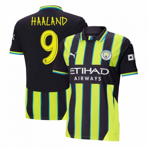Manchester City HAALAND #9 Away Soccer Jersey - UCL Edition