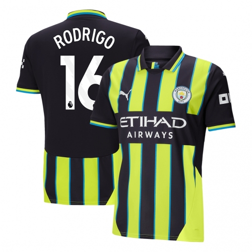 Manchester City RODRIGO #16 Away Soccer Jersey