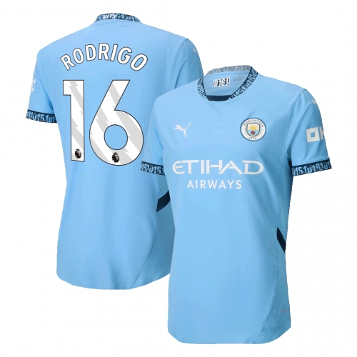 Manchester City RODRIGO #16 Home Jersey Authentic