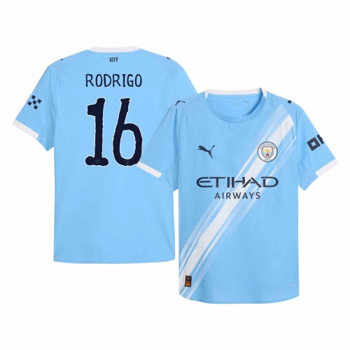 Manchester City RODRIGO #16 Home Soccer Jersey Authentic 2025/26 - Club World Cup
