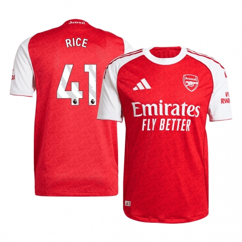 Arsenal RICE #41 Home Soccer Jersey Authentic 2025/26