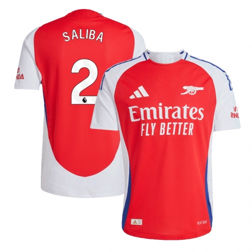 Arsenal SALIBA #2 Home Jersey Authentic