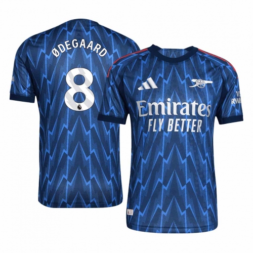 DEGAARD #8 Authentic Arsenal Away Soccer Jersey 2025/26 Blue